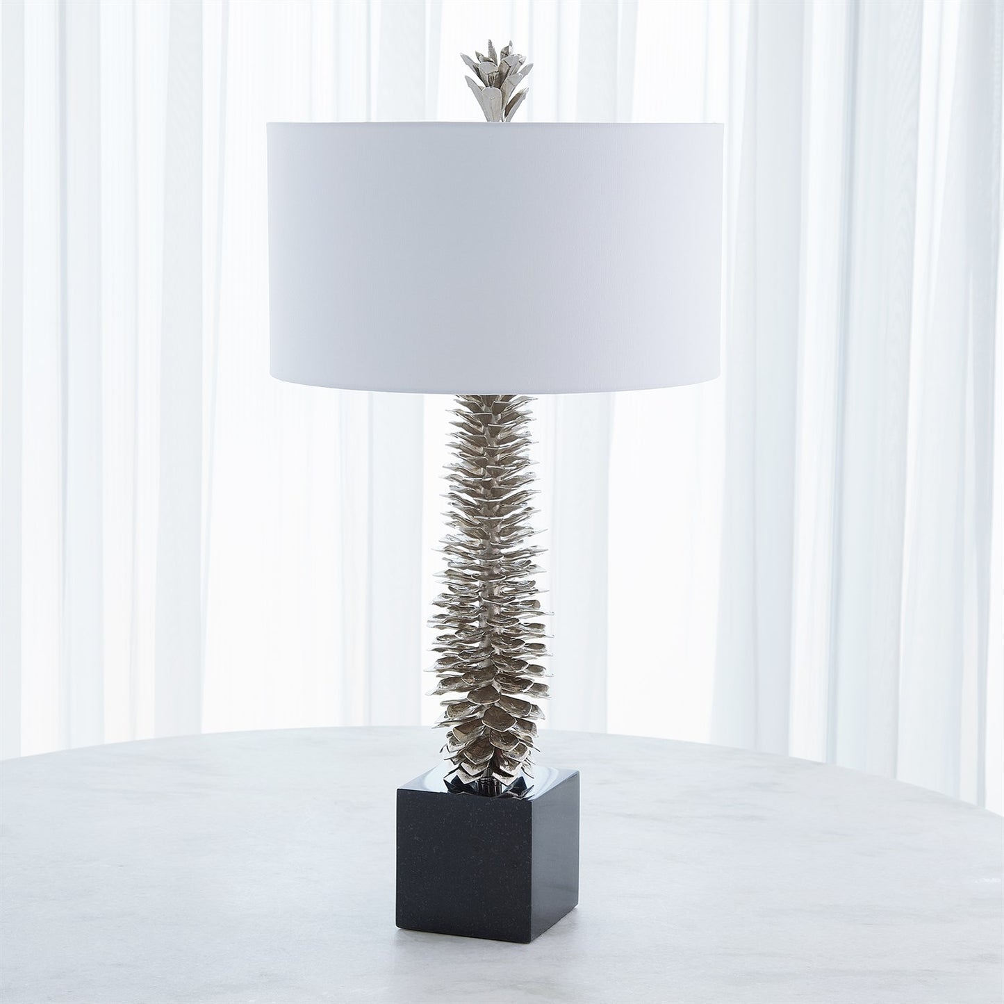 Pinecone Table Lamp - Nickel