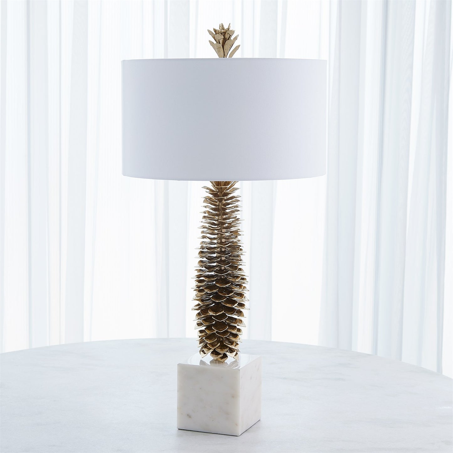 Pinecone Table Lamp - Brass