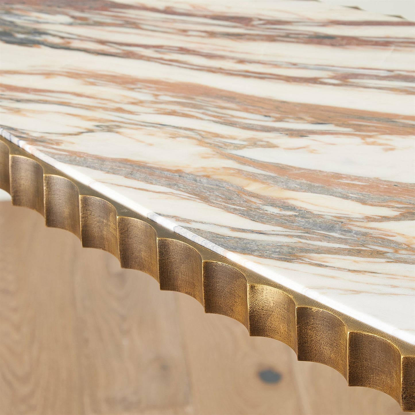 Liberty Accent Table - Vintage Brass/ Calacatta Gold Marble