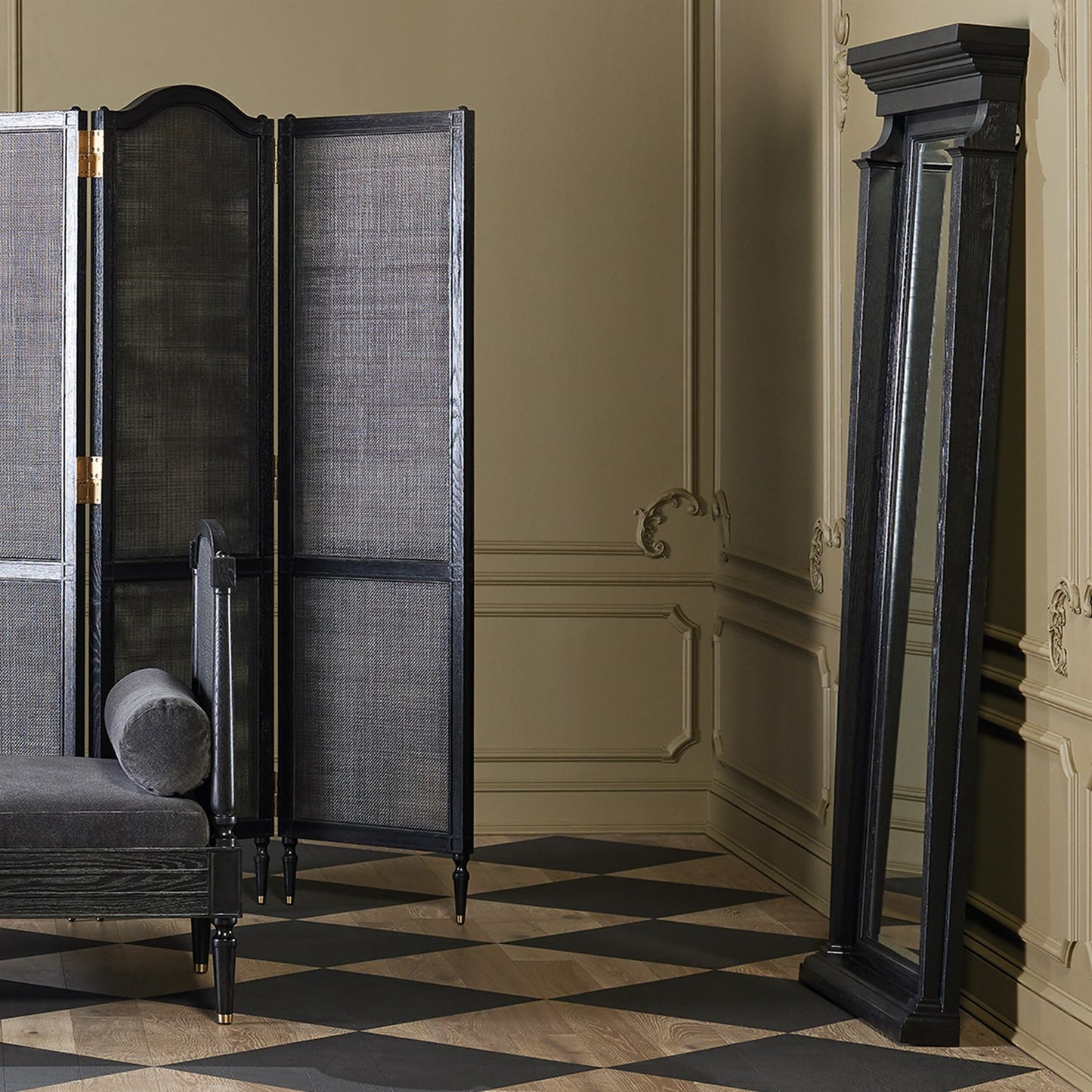 Josephine Screen - Blackened Oak