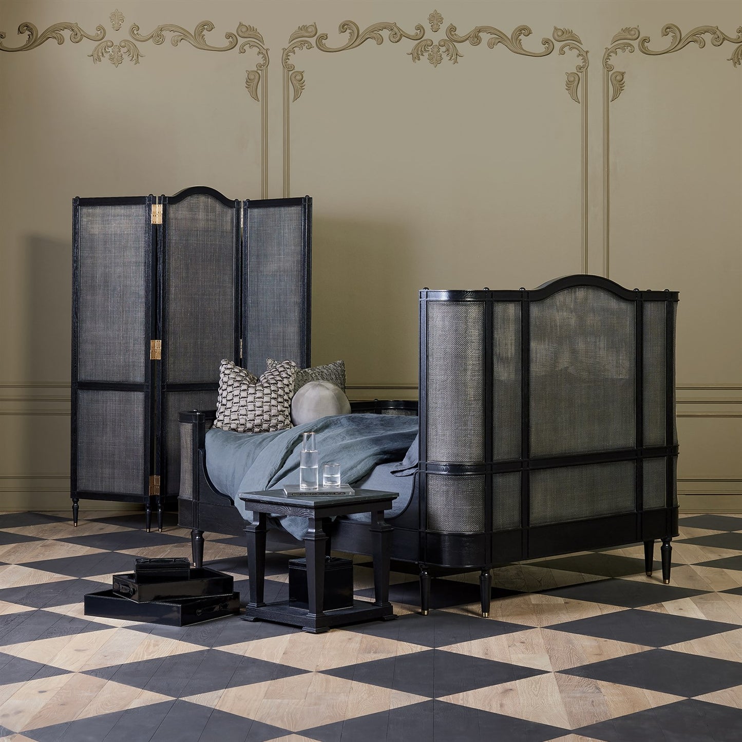 Josephine Screen - Blackened Oak