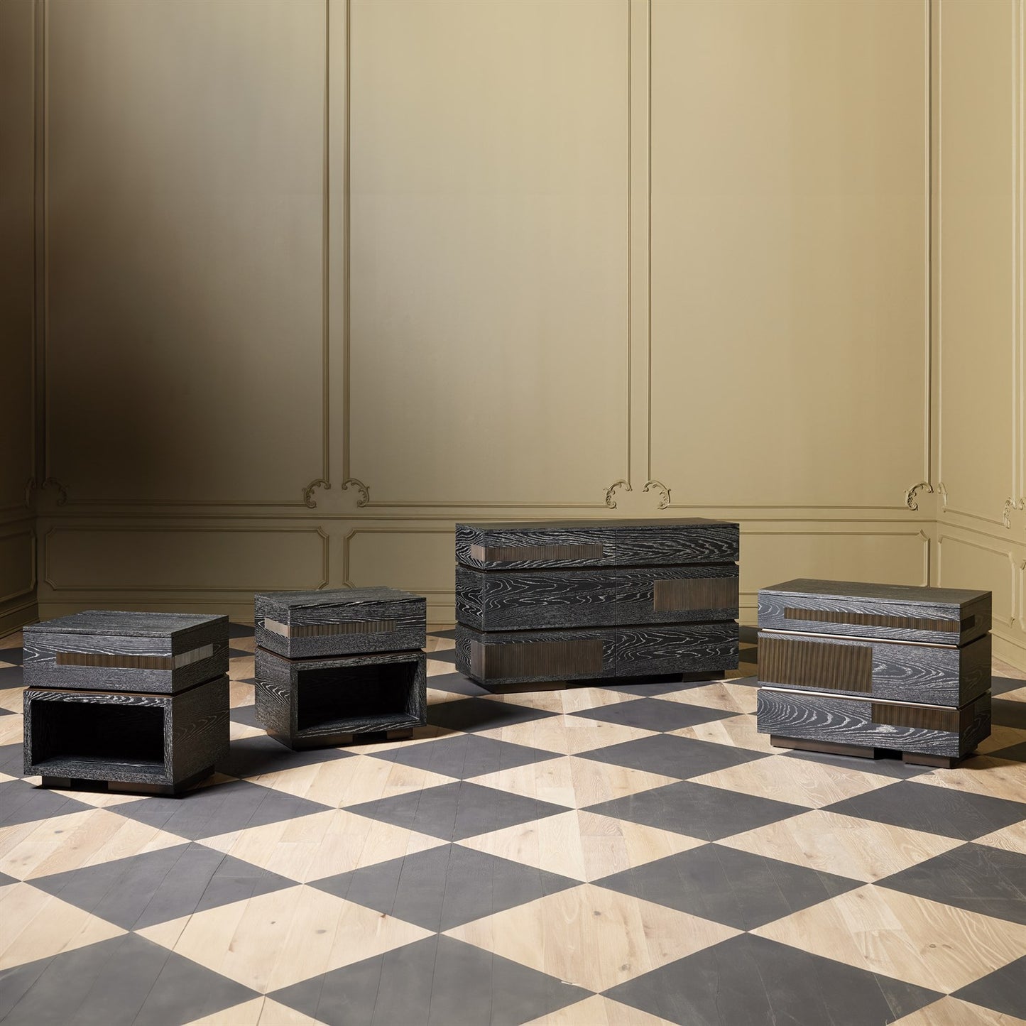 Brazil Dresser-Black Cerused Oak