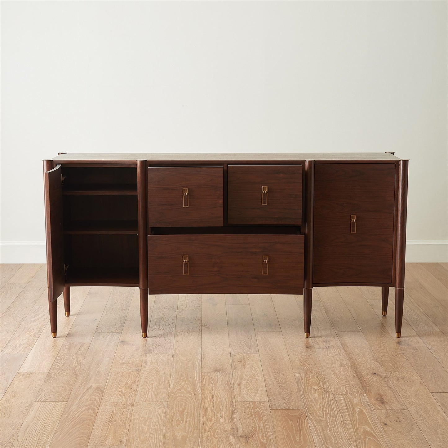 Triple Curve Cabinet-Walnut