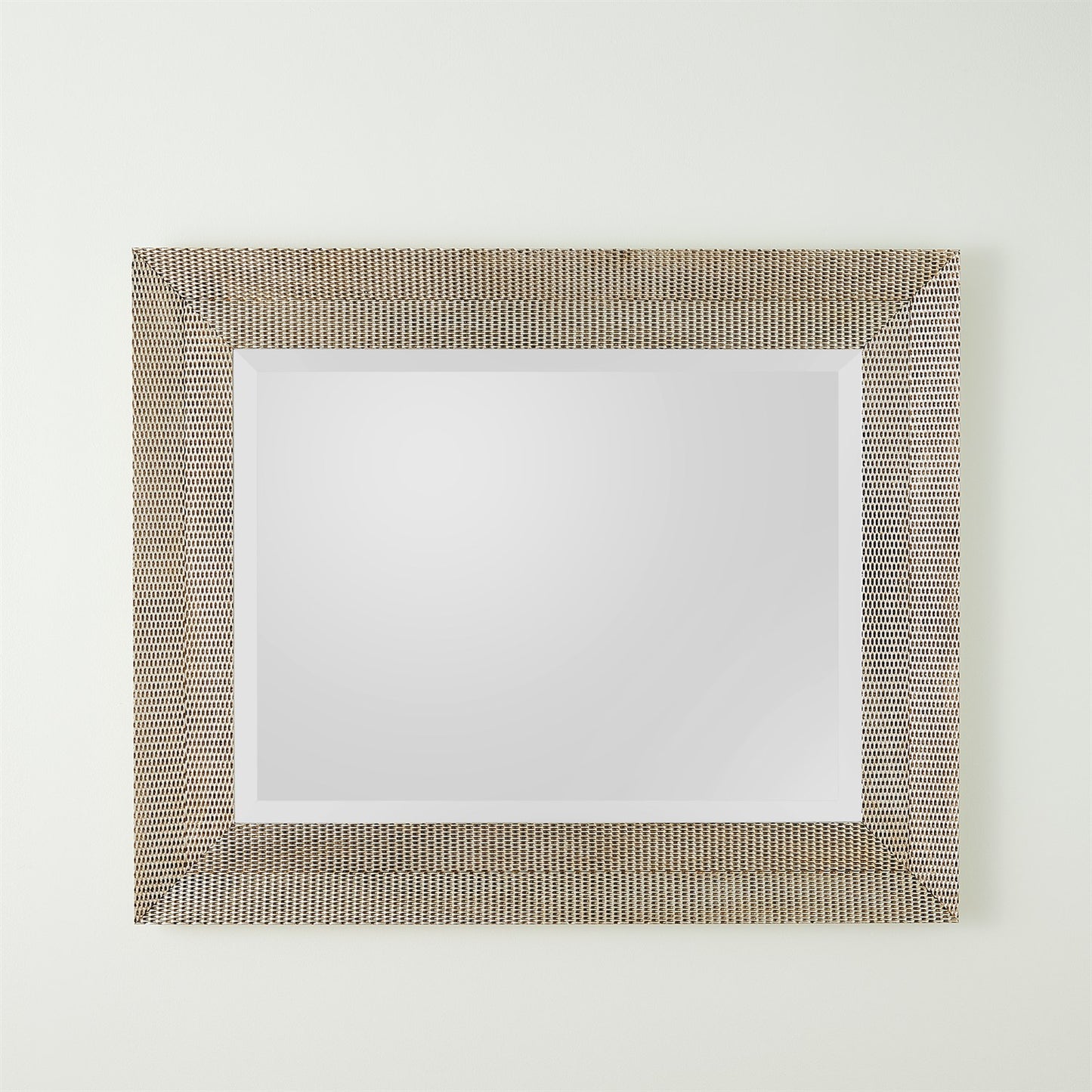 Delicate Basketweave Mirror - Silver