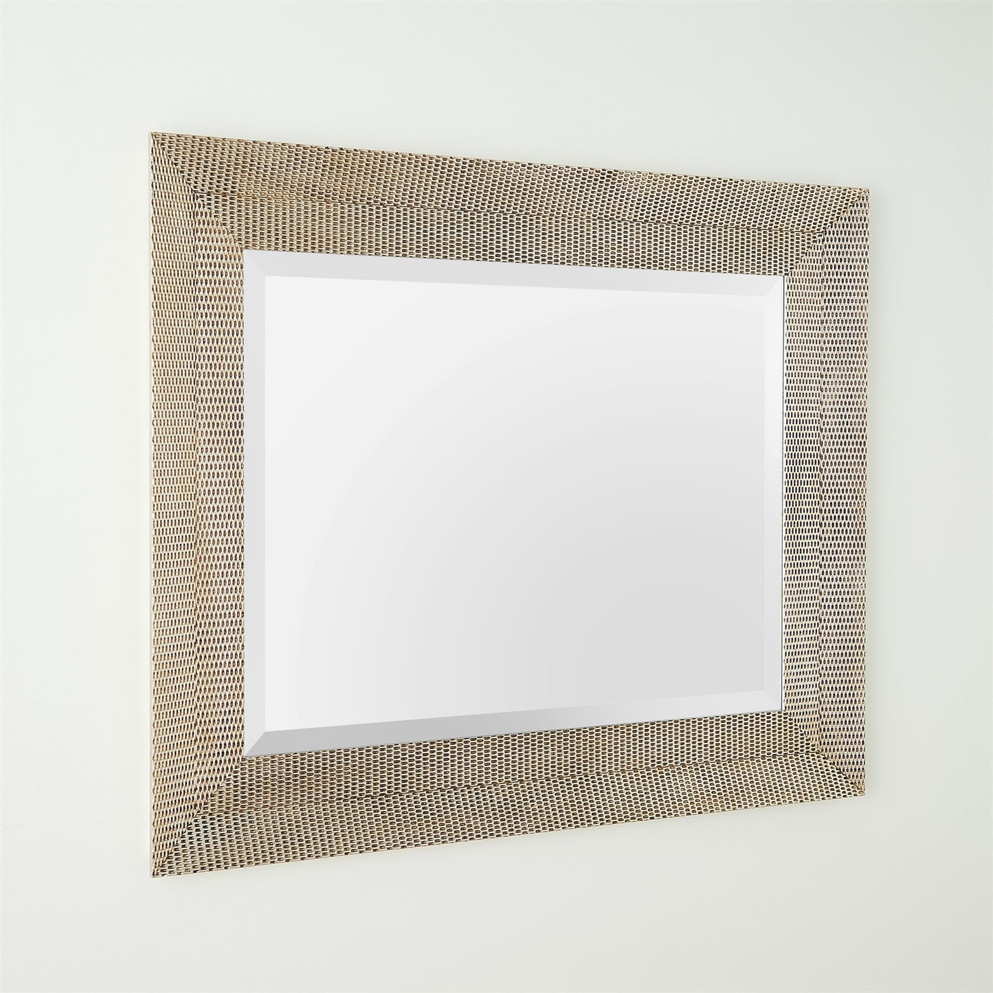 Delicate Basketweave Mirror - Silver