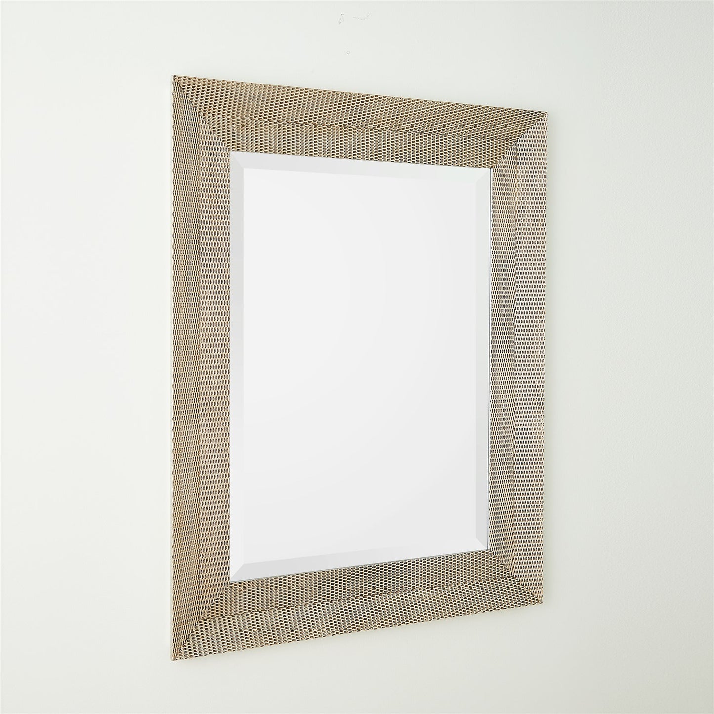 Delicate Basketweave Mirror - Silver