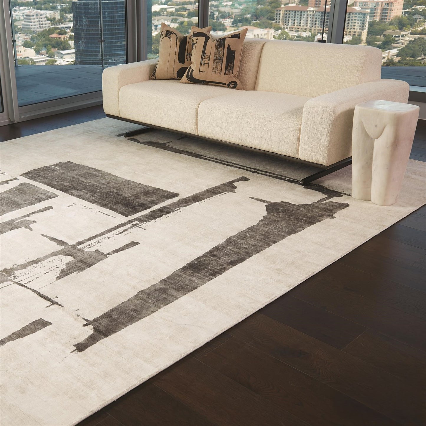 Edifice Rug - Cream/ Charcoal