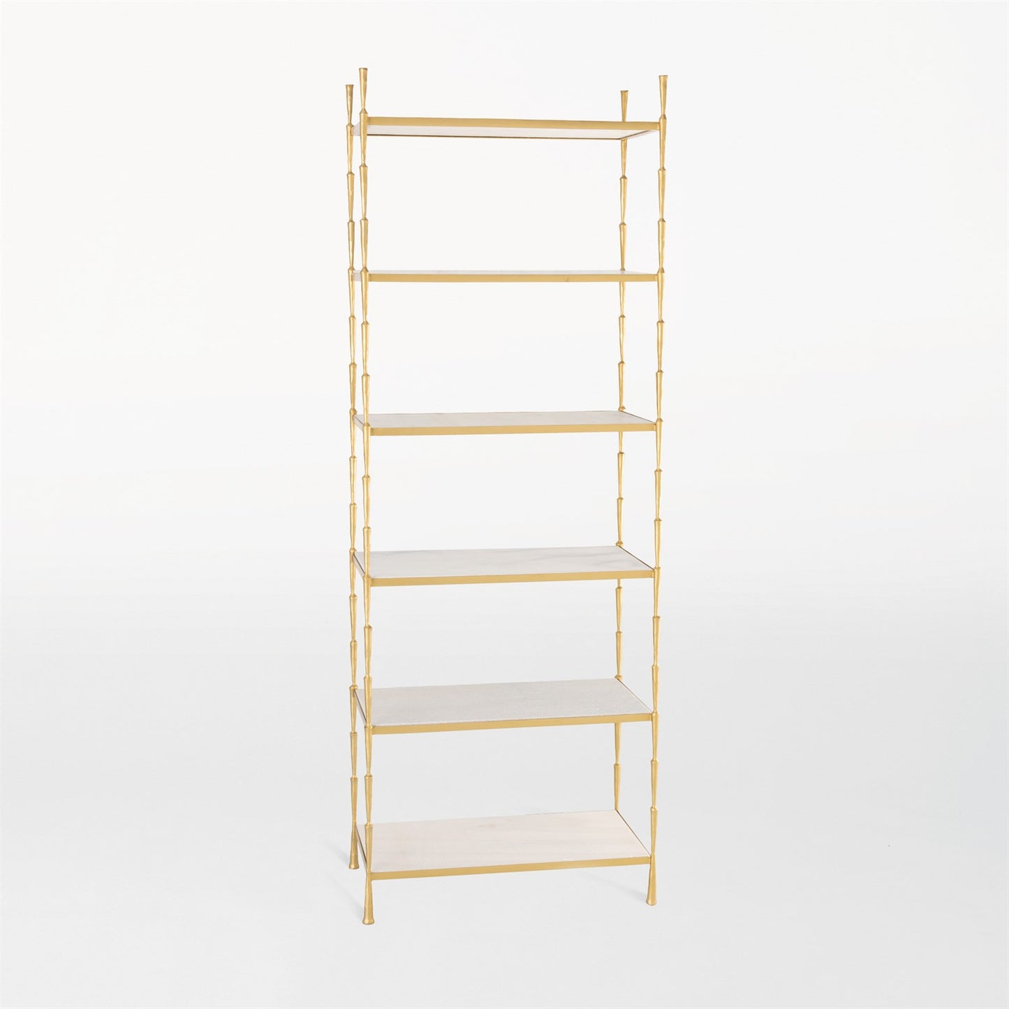 Spike 29"W x 80"H Etagere - Brass