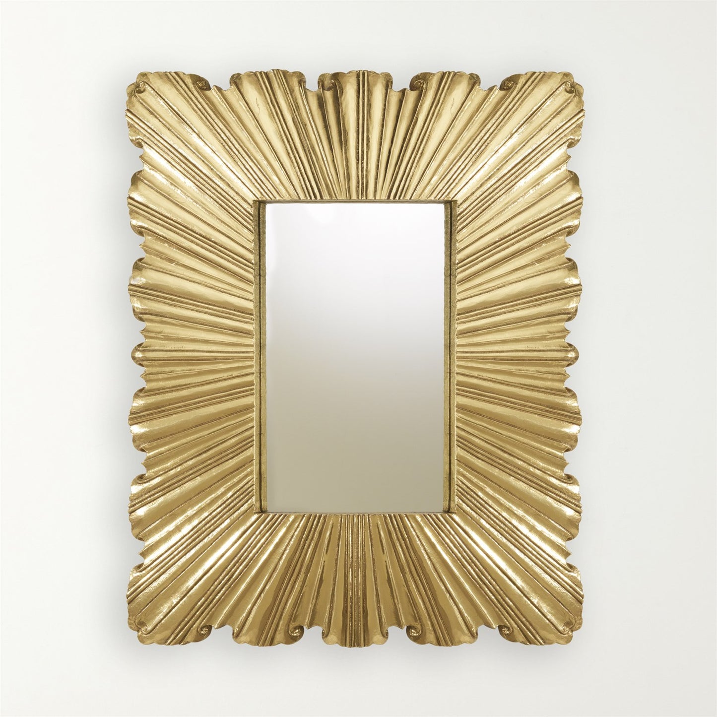 Linen Fold Mirror - 2 sizes - Brass