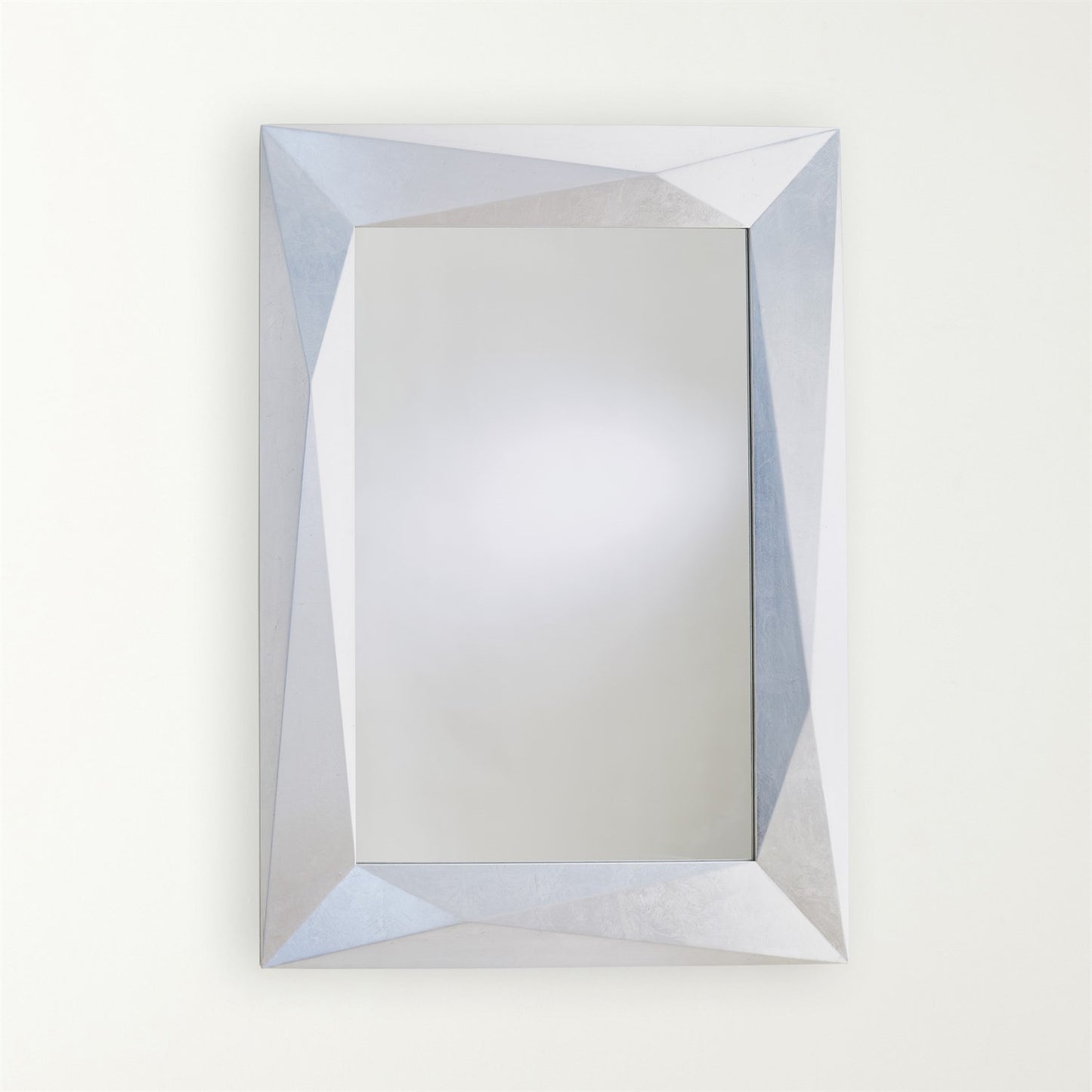 Angular Mirror - Silver Leaf