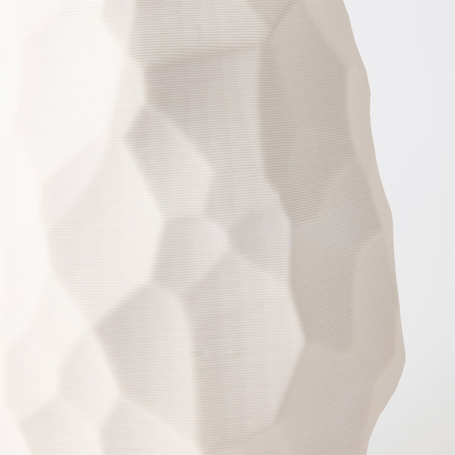 Chiseled Ceramic Lamp - White - Grats Decor Interior Design & Build Inc.