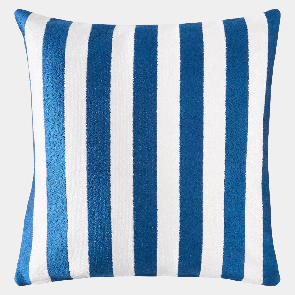 Palermo Stripe Pillow-Blue/White - Grats Decor Interior Design & Build Inc.