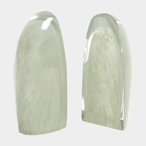 Barbara Barry Iceberg Bookends - Smoke - Grats Decor Interior Design & Build Inc.