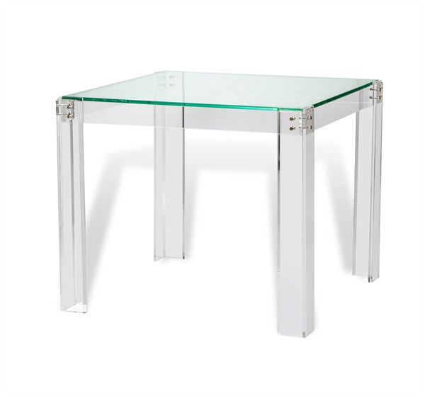 Acrylic & Glass 37" Game/Breakfast Table - Grats Decor Interior Design & Build Inc.