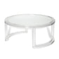Acrylic & Glass 40"Dia Table - Round - Grats Decor Interior Design & Build Inc.