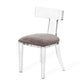 Acrylic Klismos Chair - Velevet - Grats Decor Interior Design & Build Inc.