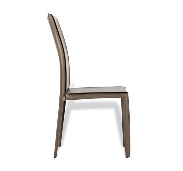 High Back Dining Chair S/2 - Taupe - Grats Decor Interior Design & Build Inc.