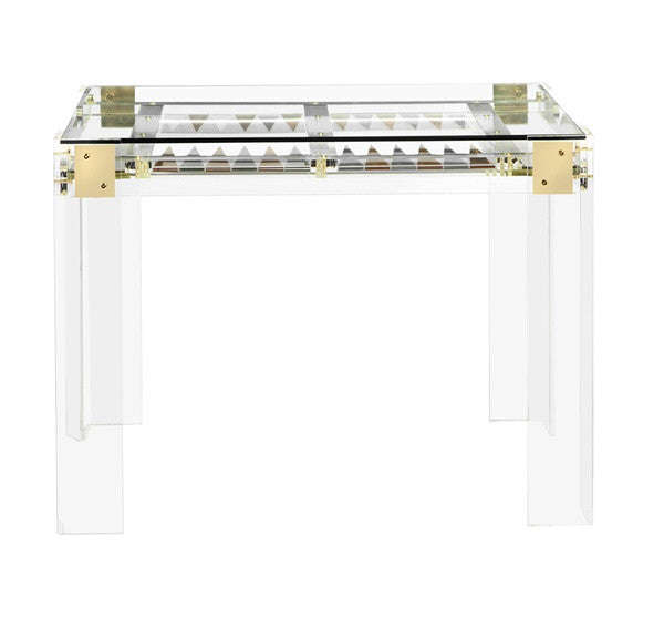 Acrylic Backgammon 40" Table - Grats Decor Interior Design & Build Inc.