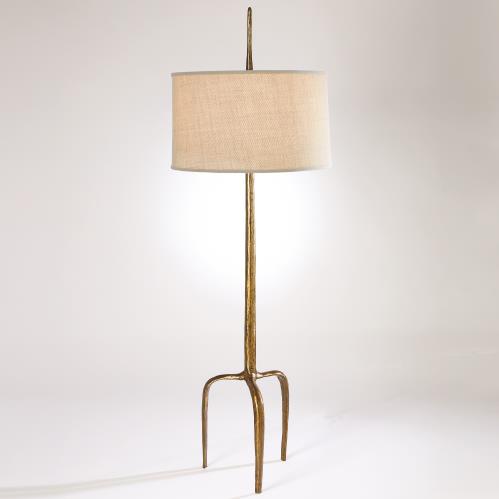 Riley 73"H Floor Lamp - Gold Leaf - Grats Decor Interior Design & Build Inc.
