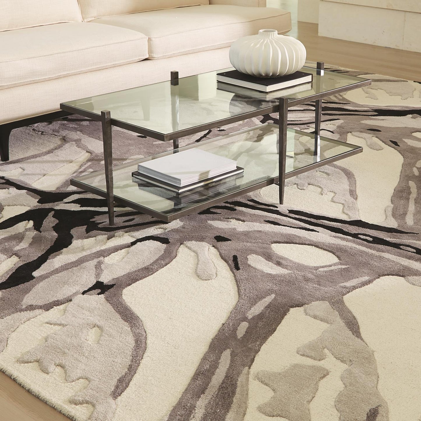 Eyes On The World Rug - Ivory/ Black - Grats Decor Interior Design & Build Inc.