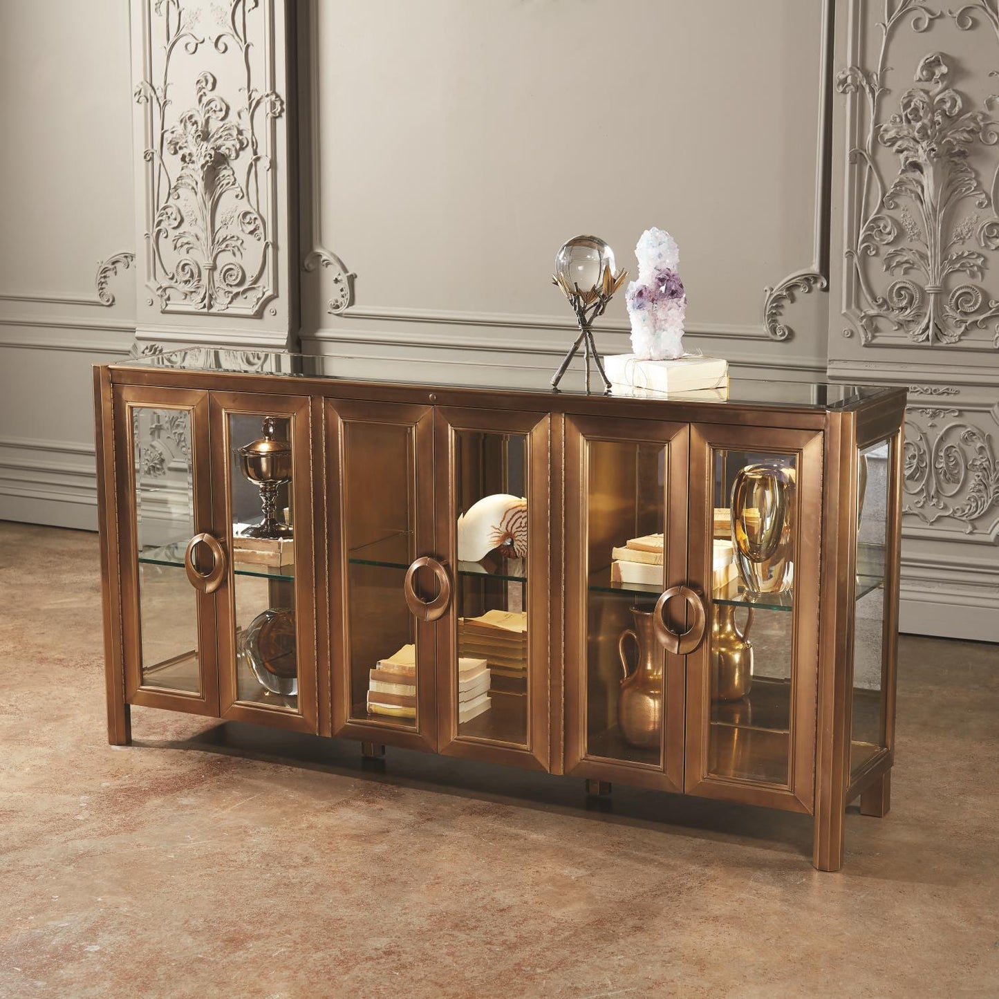 Apothecary Console Cabinet - Grats Decor Interior Design & Build Inc.