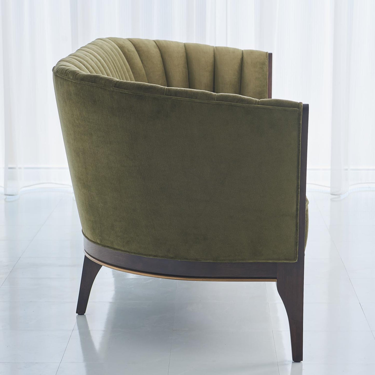 Channel Back Sofa - Moss - Grats Decor Interior Design & Build Inc.