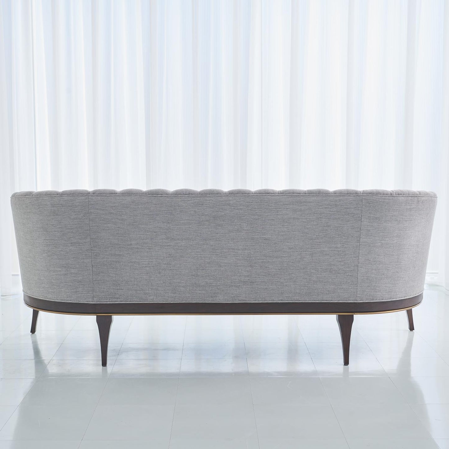 Channel Back Sofa - Silversmith Fabric - Grats Decor Interior Design & Build Inc.