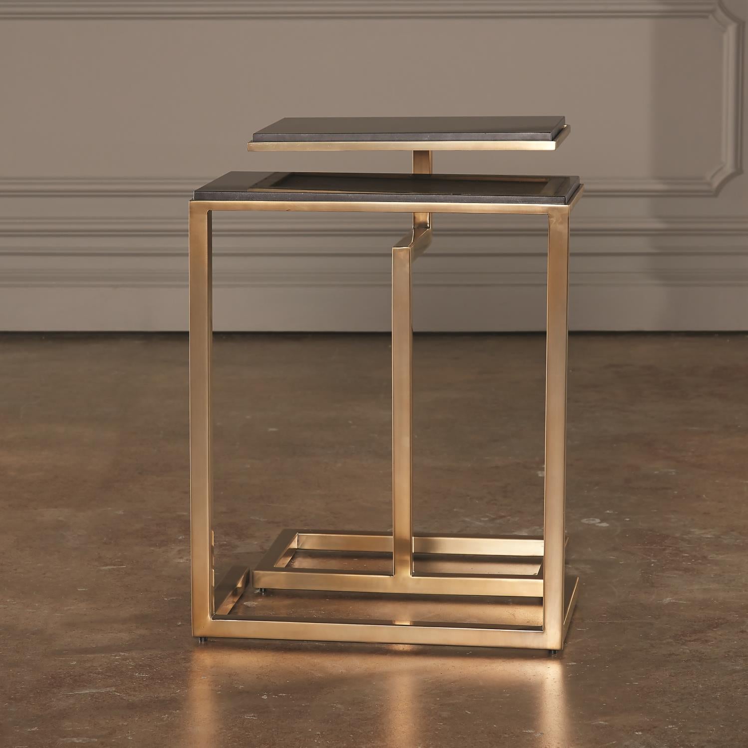 C Nesting Table - Set of 2 - Brass - Grats Decor Interior Design & Build Inc.