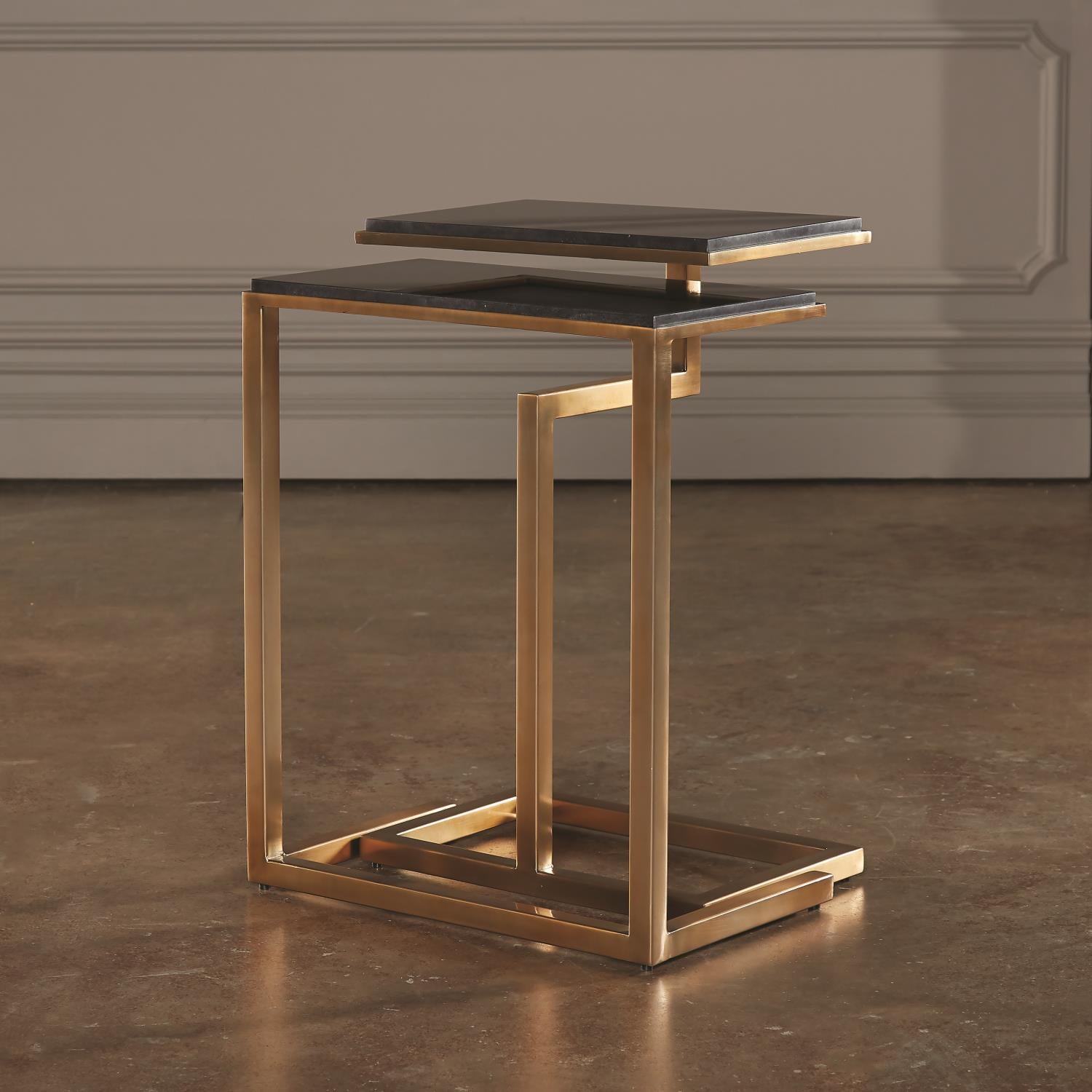 C Nesting Table - Set of 2 - Brass - Grats Decor Interior Design & Build Inc.
