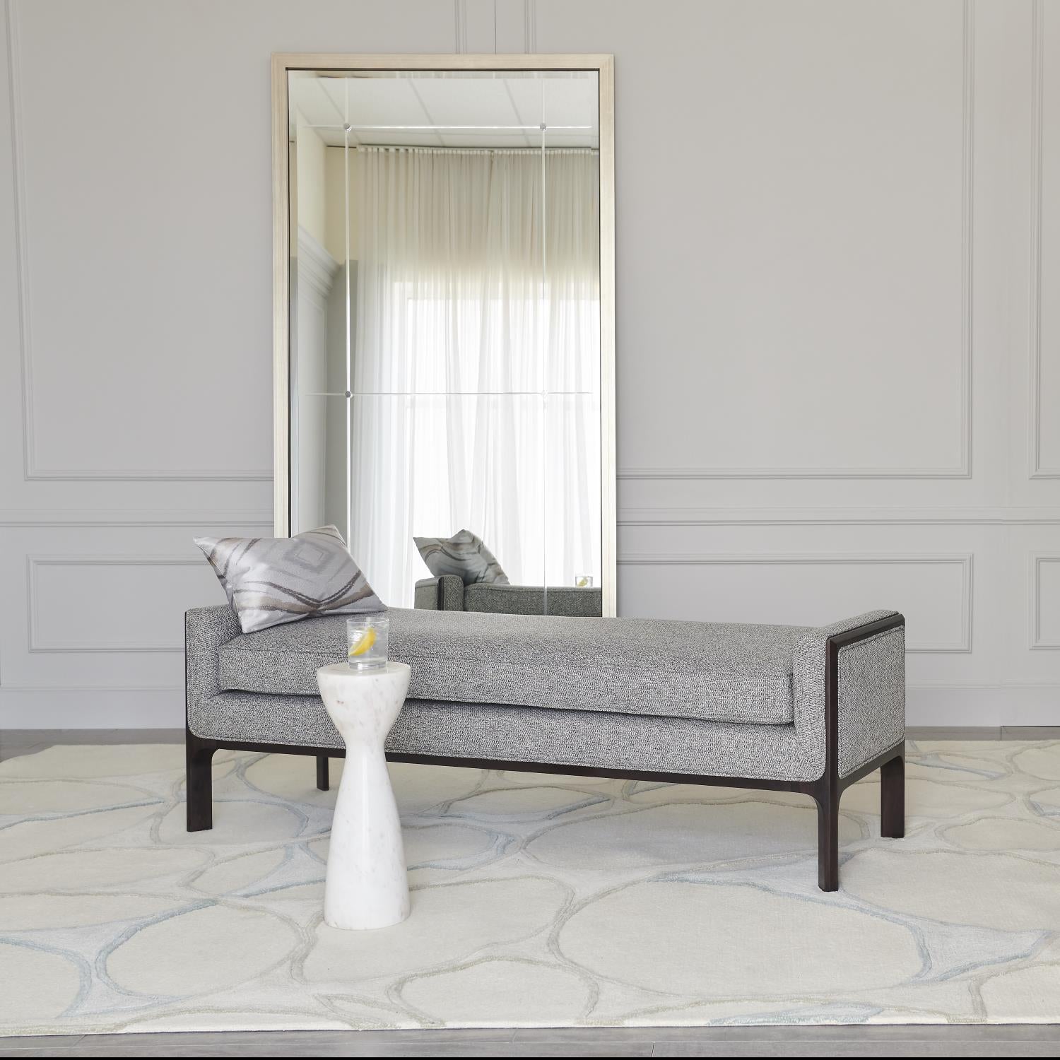 Beaumont Floor Mirror - Silver Leaf - Grats Decor Interior Design & Build Inc.