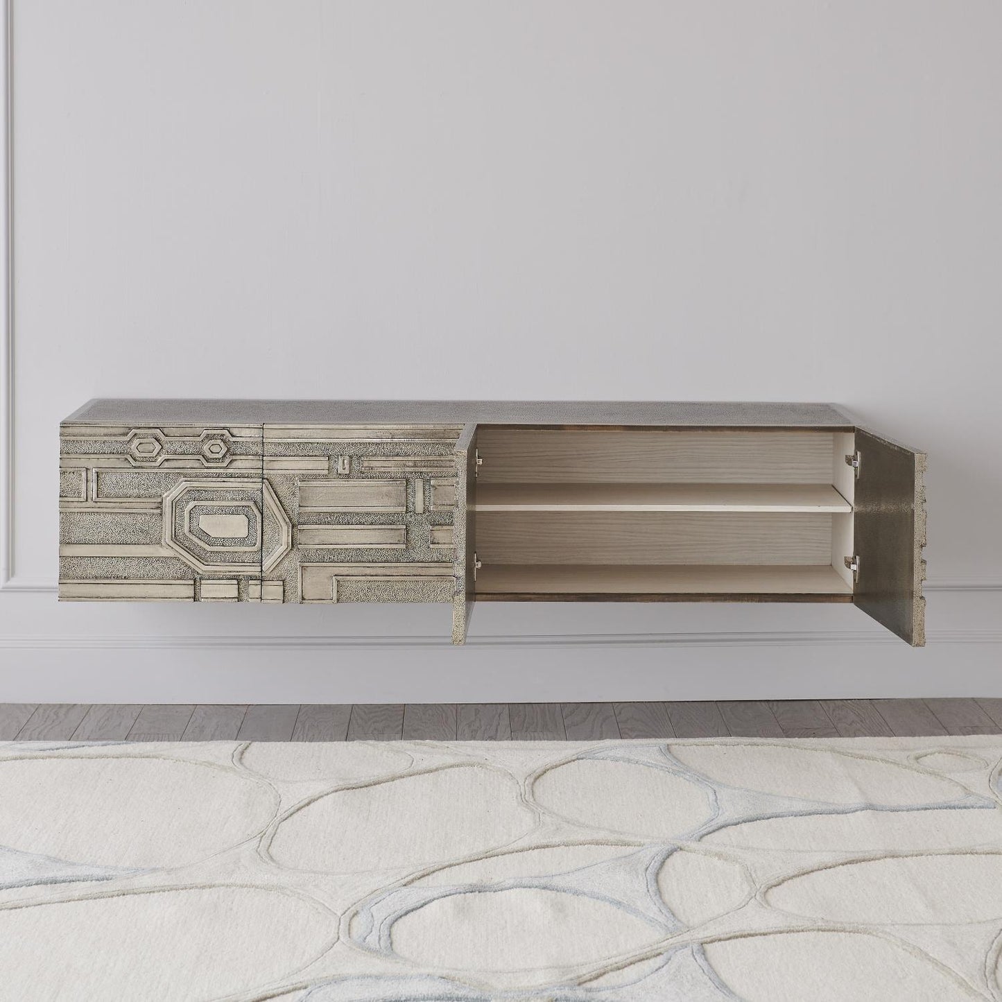 Abstract Block Cabinet - Grey - Grats Decor Interior Design & Build Inc.