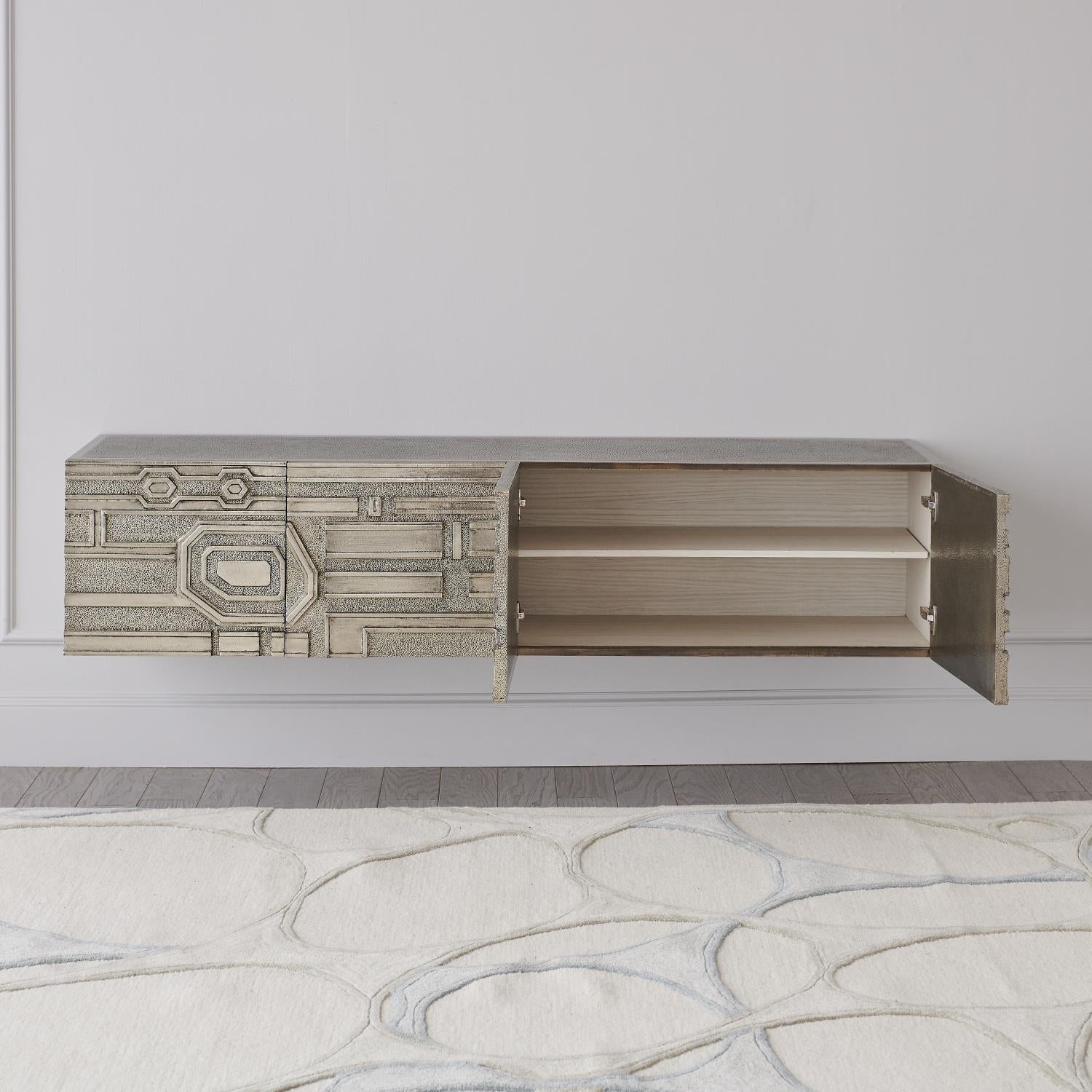 Abstract Block Cabinet - Grey - Grats Decor Interior Design & Build Inc.