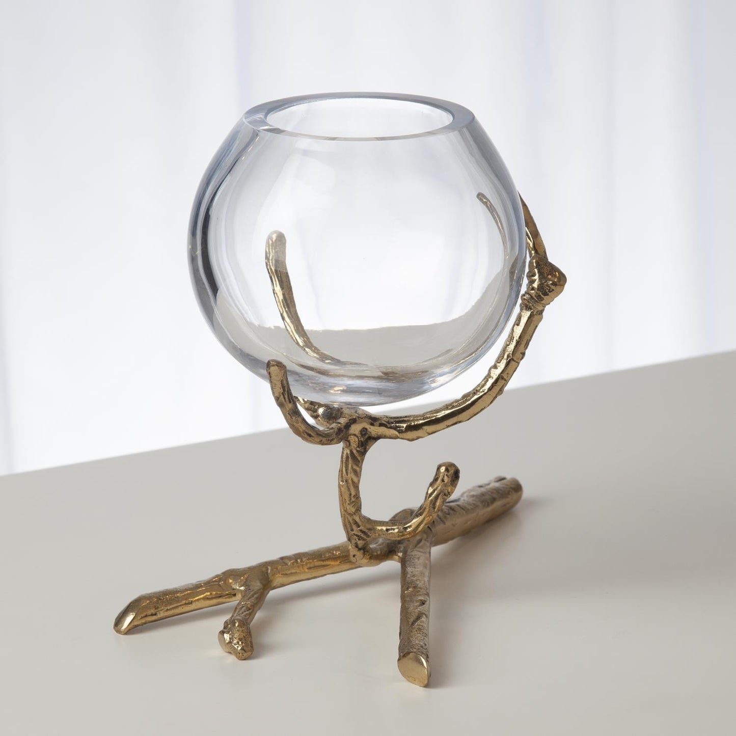 Twig Vase Holder - Brass