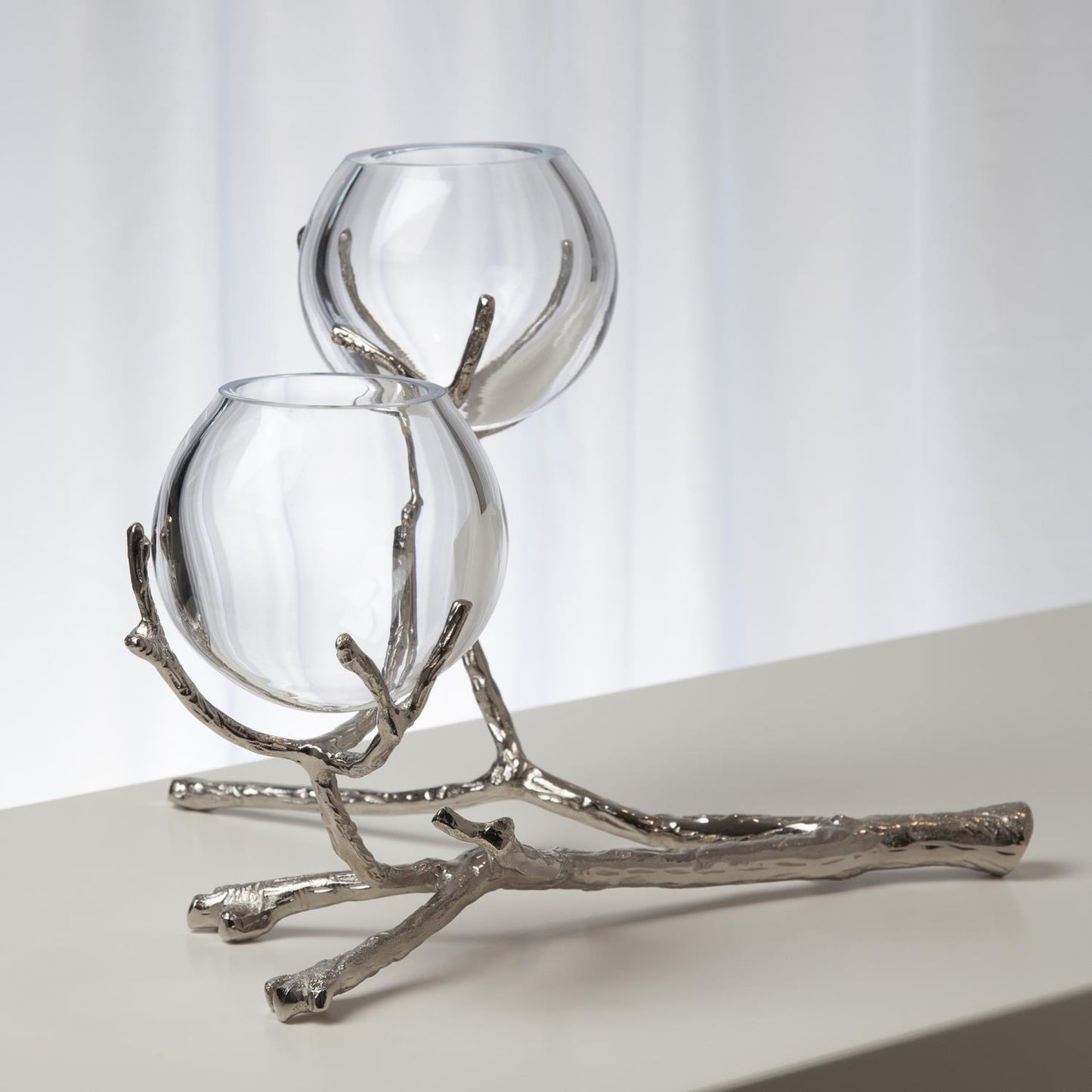 Twig 2 Vase Holder - Nickel