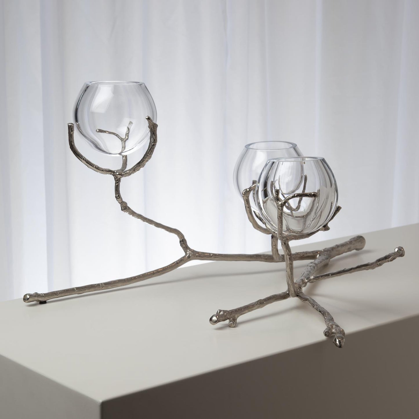 Twig 3 Vase Holder - Nickel