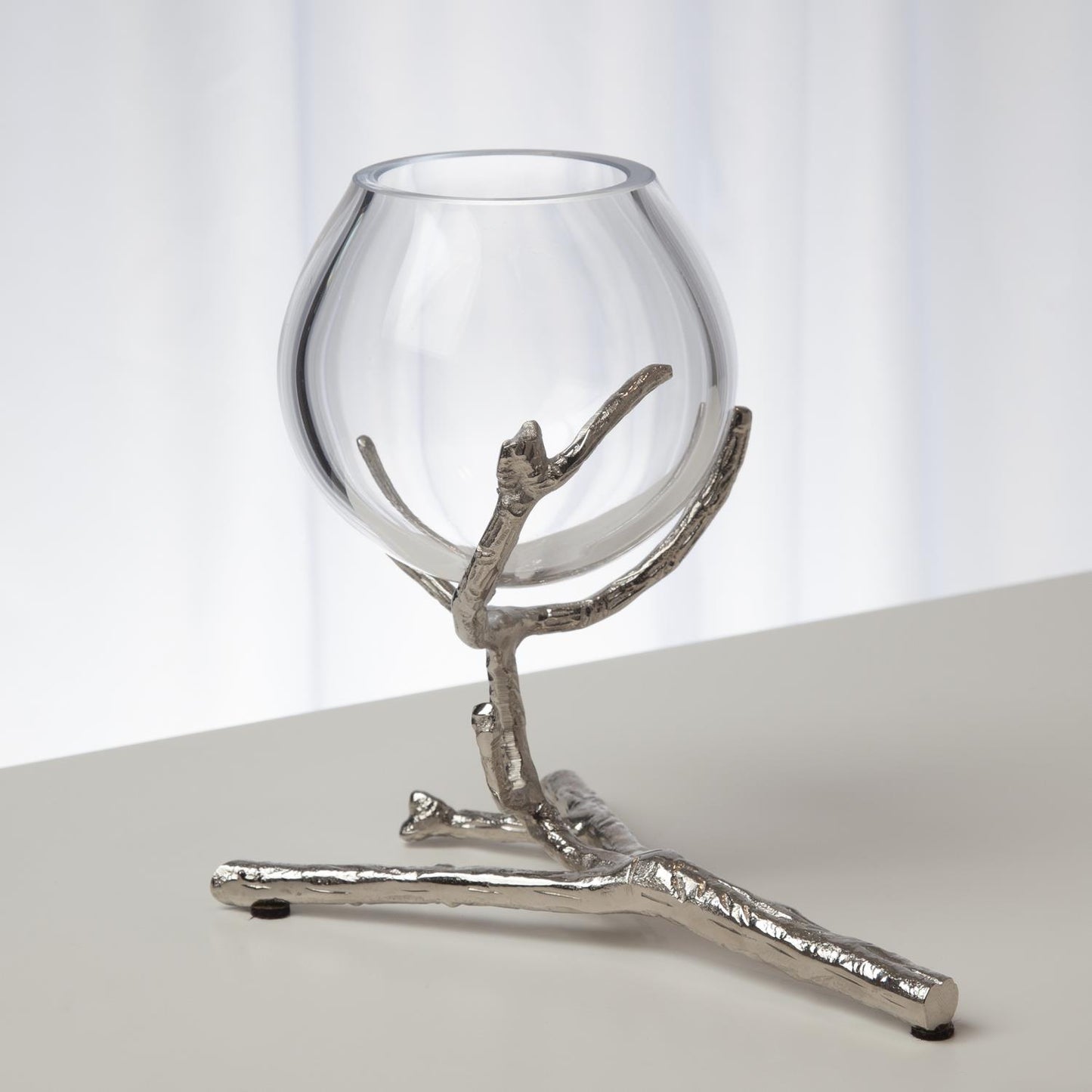 Twig Vase Holder - Nickel