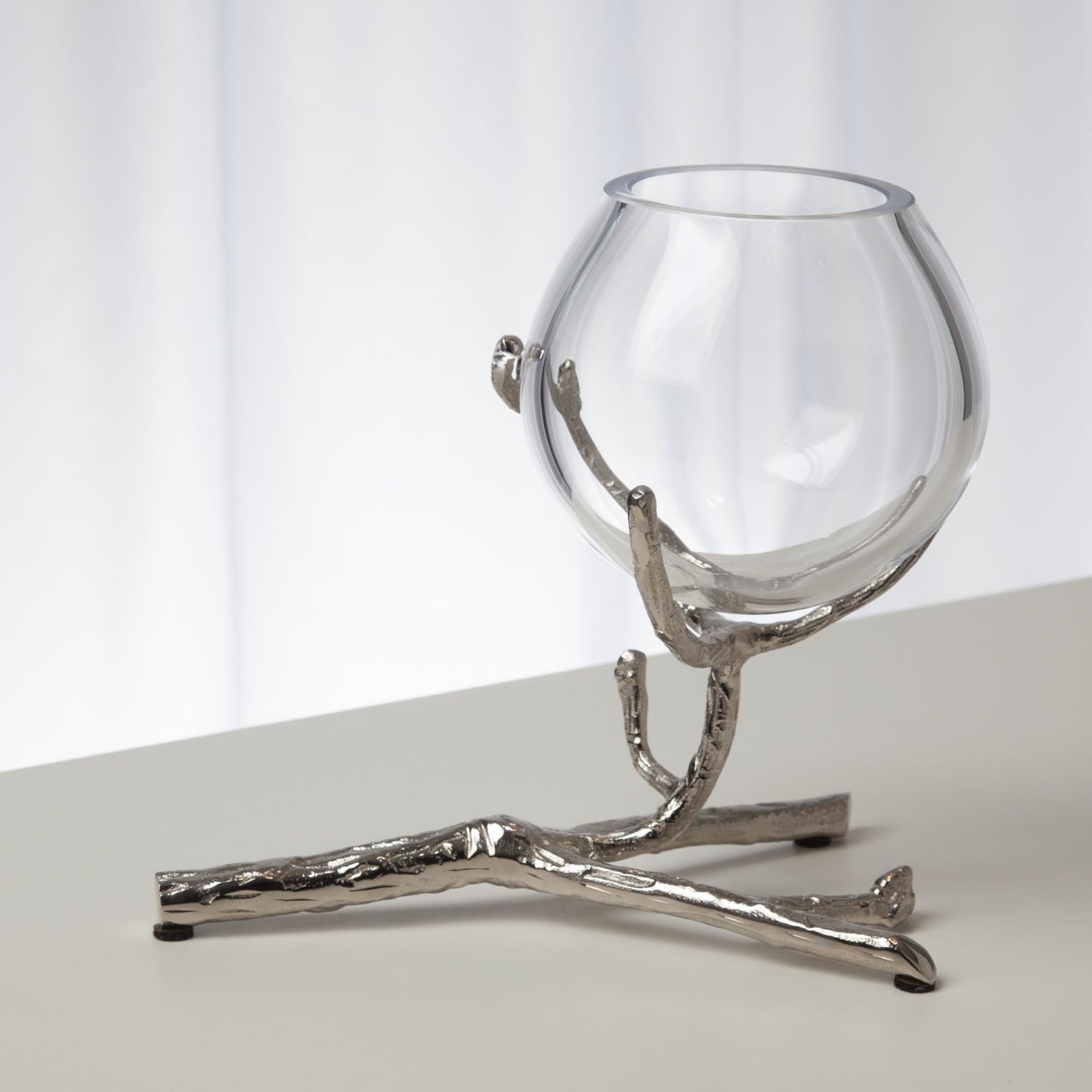 Twig Vase Holder - Nickel