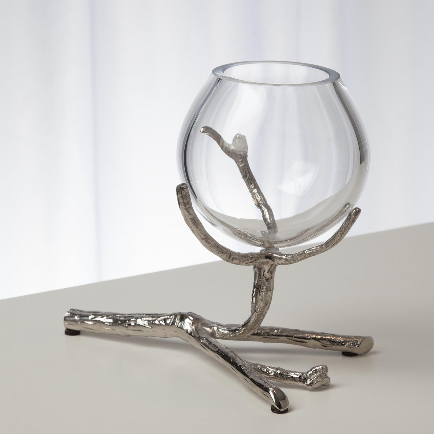 Twig Vase Holder - Nickel