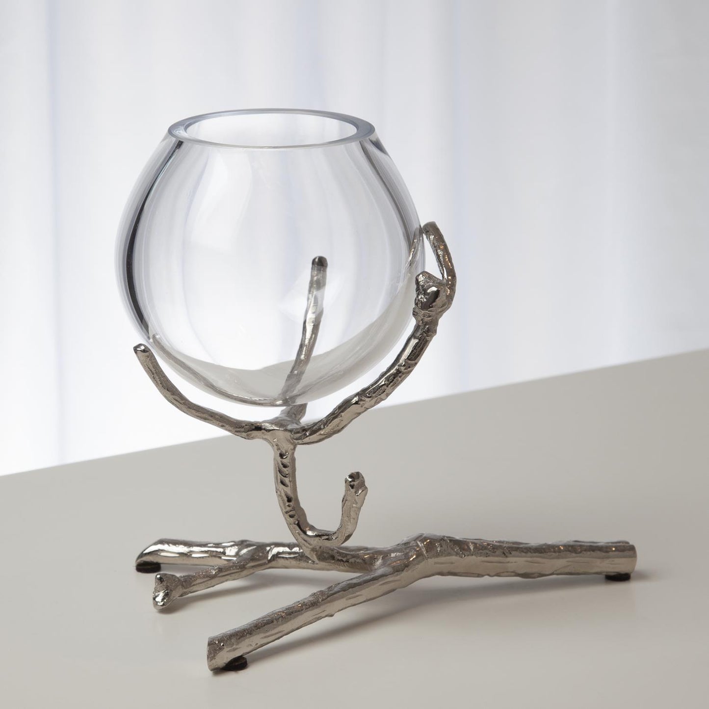 Twig Vase Holder - Nickel