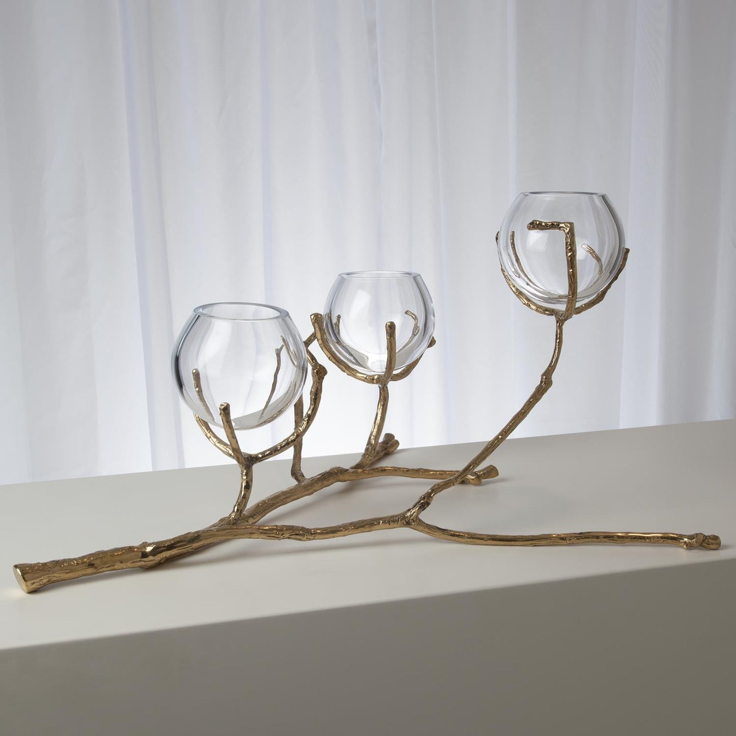 Twig 3 Vase Holder - Brass