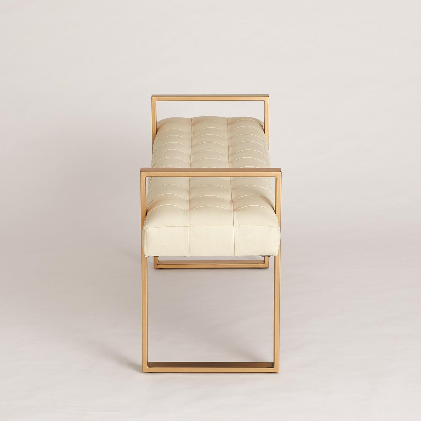 Dakota Bench - Milk Leather