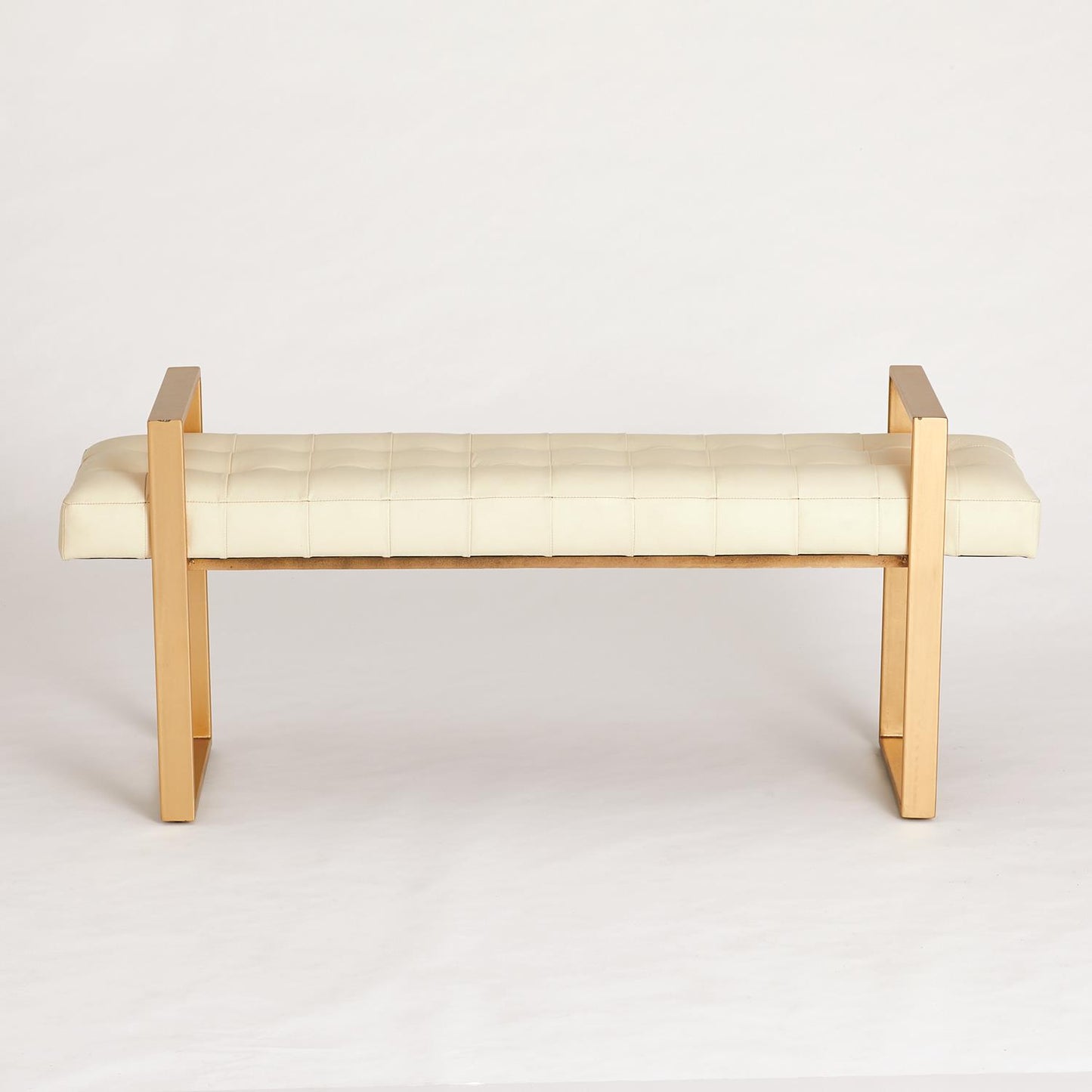 Dakota Bench - Milk Leather