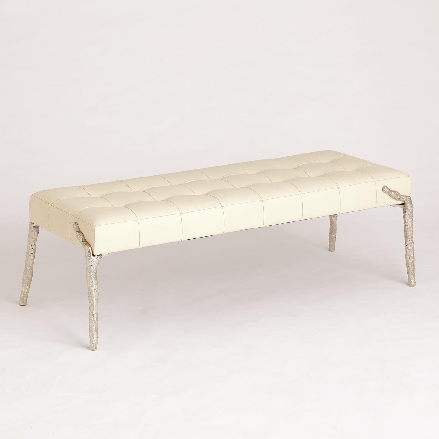 Bristol Branch Bench - Milk Leather