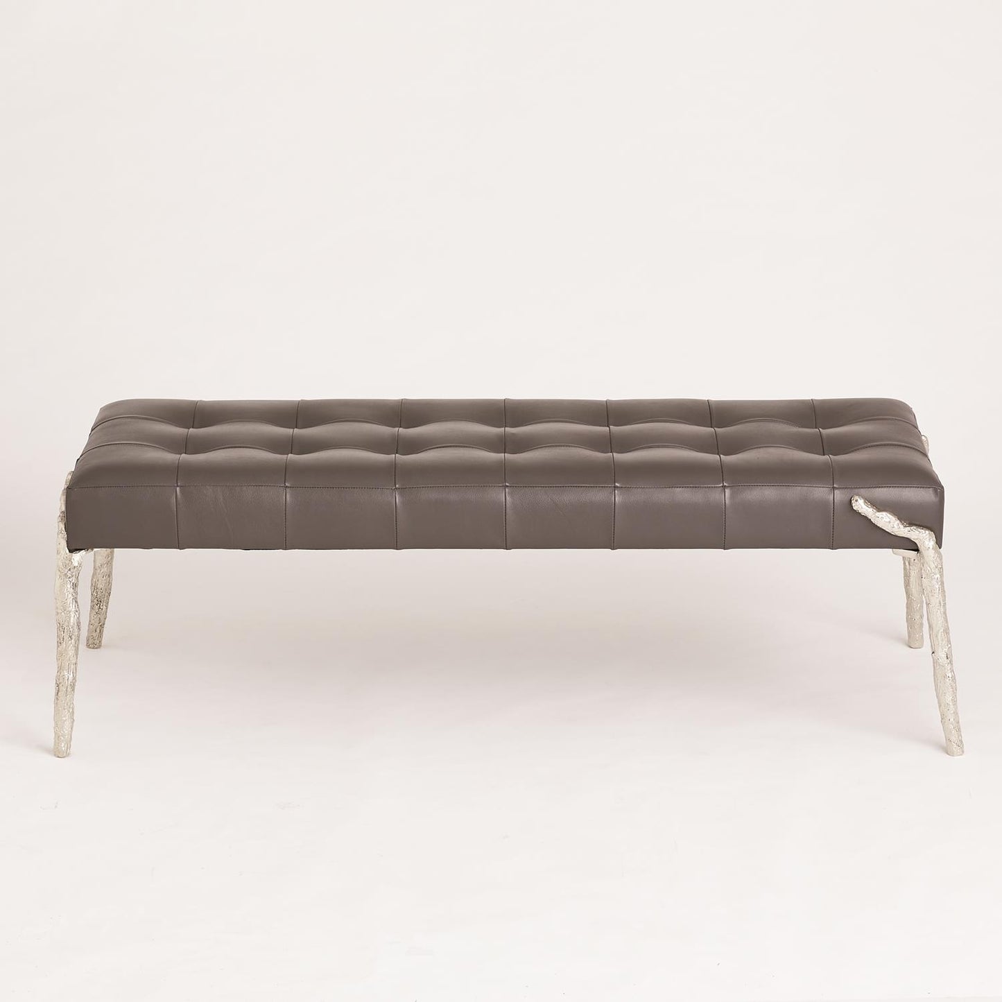 Bristol Branch Bench - Graphite Leather