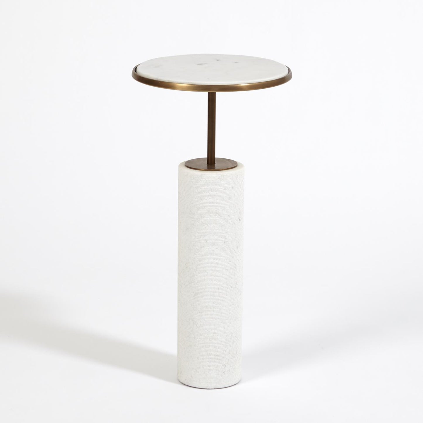 Tall Cored Marble Table - Bronze - Grats Decor Interior Design & Build Inc.