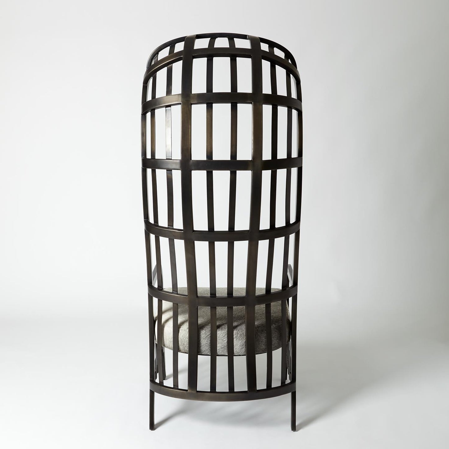 Cascade Chair - Grey Hair-on-Hide Leather - Grats Decor Interior Design & Build Inc.