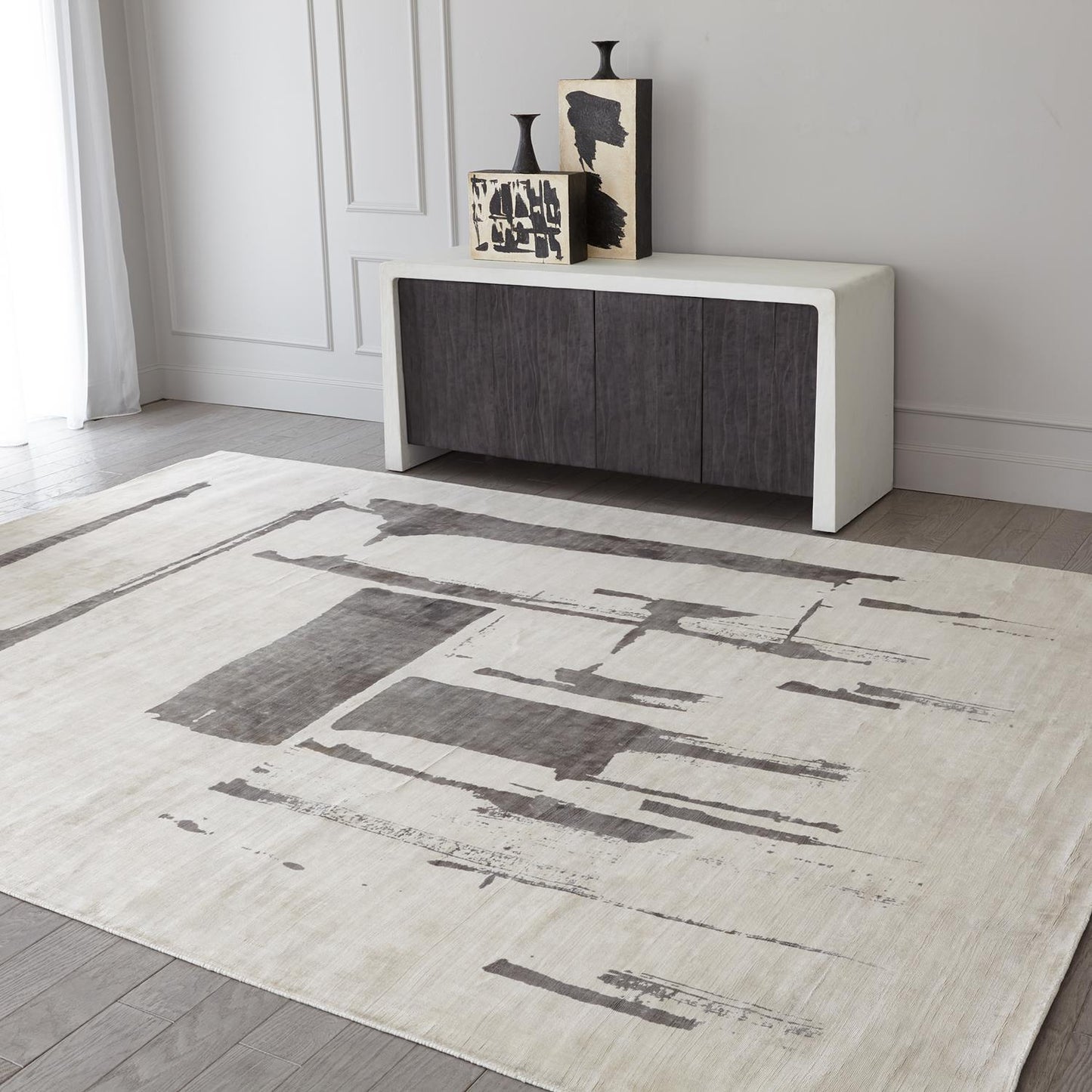 Edifice Rug - Cream/ Charcoal - Grats Decor Interior Design & Build Inc.