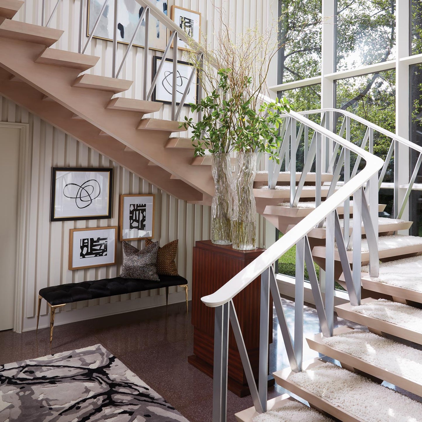 Eyes On The World Rug - Ivory/ Black - Grats Decor Interior Design & Build Inc.