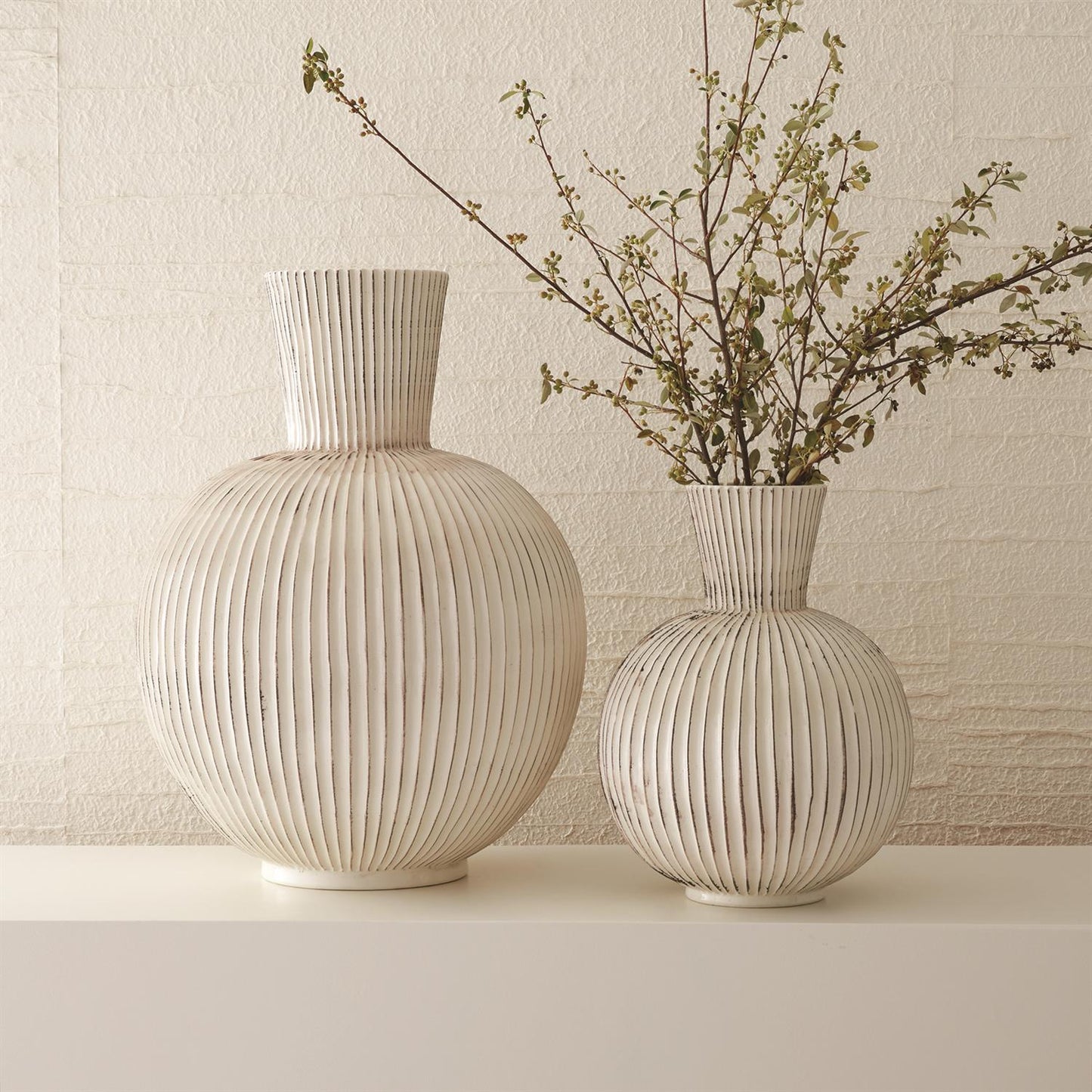 Furrow Sphere Vase - Grats Decor Interior Design & Build Inc.