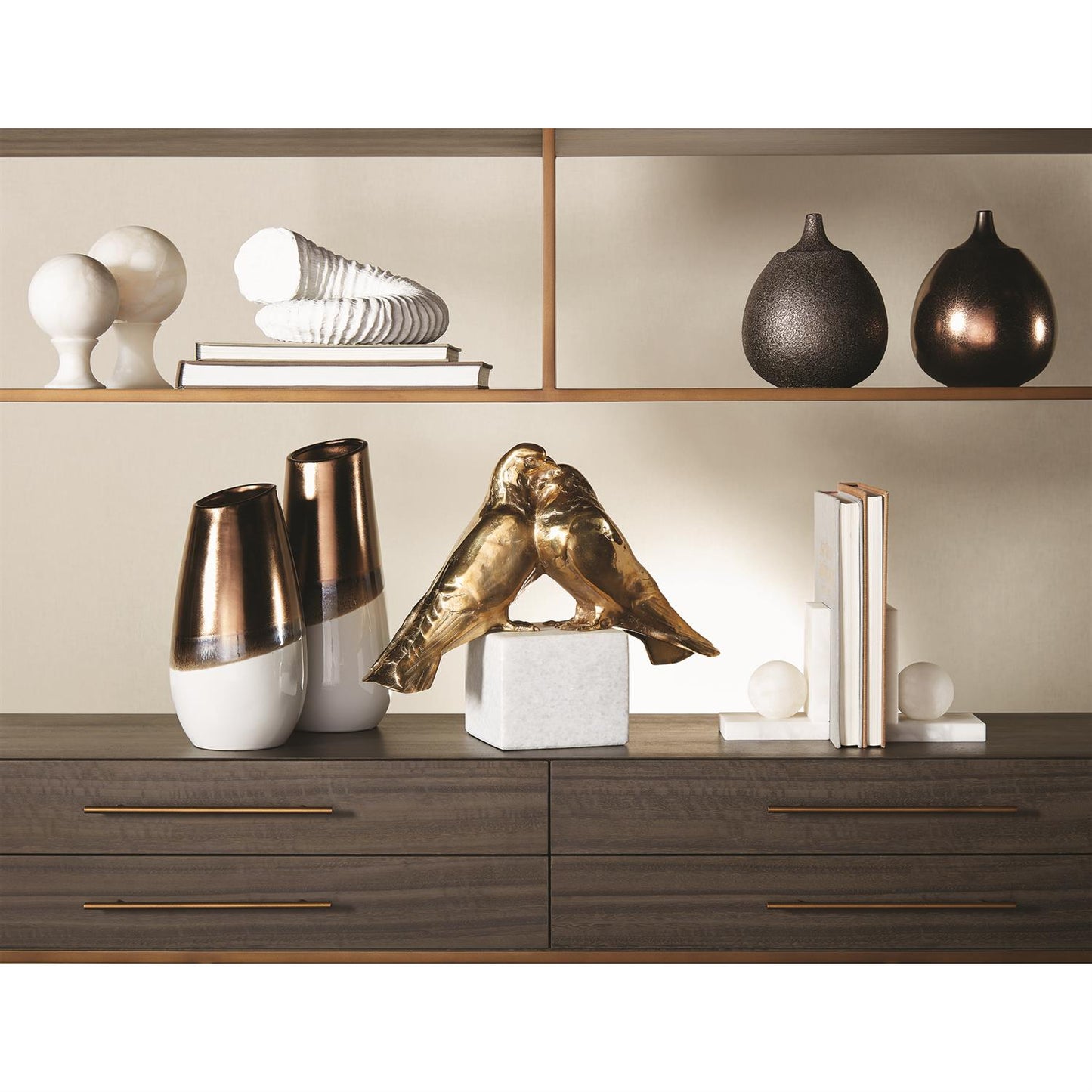 Love Doves - Brass - Grats Decor Interior Design & Build Inc.